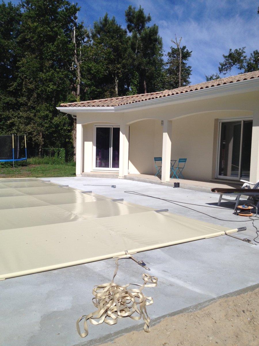 Couverture à barres, couleur sable